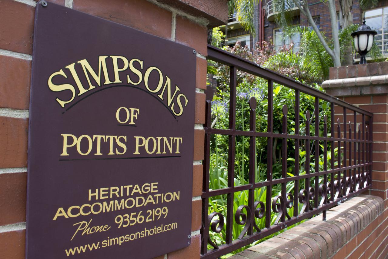 Готель Simpsons Of Potts Point Сідней Екстер'єр фото